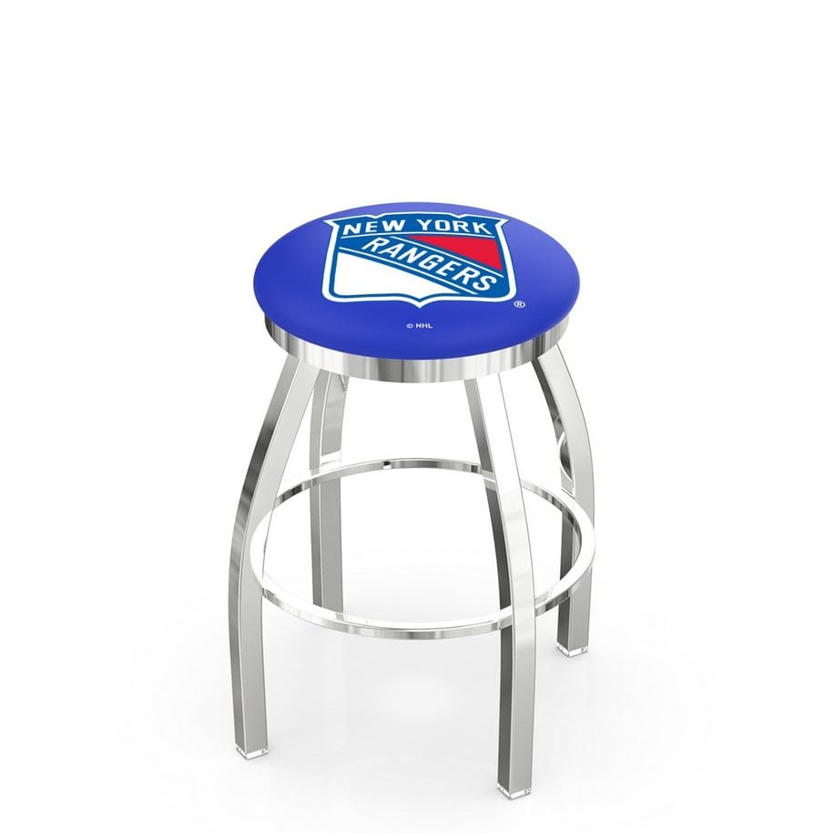 HBS L8C2C New York Rangers 25" Swivel Counter Stool with Chrome Finish