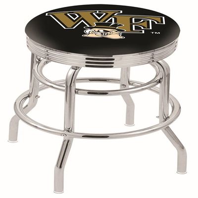 HBS L7C3C Wake Forest 30" Double-Ring Swivel Bar Stool with Chrome Finish