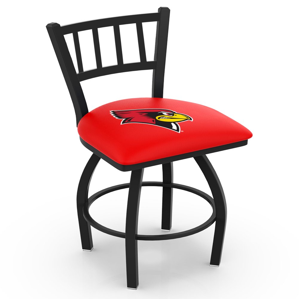 L018 Illinois State 30" Swivel Bar Stool with Black Wrinkle Finish