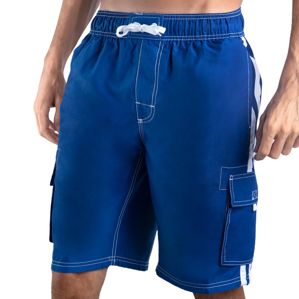 Kanu Surf Men's Barracuda Swim Trunks (Regular & Extended Sizes), Royal, Small