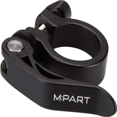 quick-release seat post clamp. Made from 6061 alloy. Heat treated for extra strength. Satin strength. finish for look and feel. For a 28.6mm seat