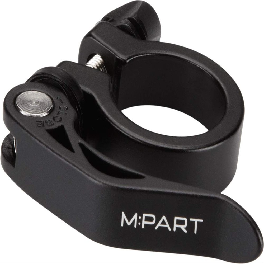 quick-release seat post clamp. Made from 6061 alloy. Heat treated for extra strength. Satin strength. finish for look and feel. For a 28.6mm seat