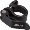 quick-release seat post clamp. Made from 6061 alloy. Heat treated for extra strength. Satin strength. finish for look and feel. For a 28.6mm seat view 1