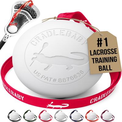 Cradlebaby Lacrosse Training Ball: Practice Indoor/Outdoor & Get More Repetitions - #1 Piece of Equipment for Boys/Girls to Practice Cradling, dodges, Stick Tricks, & fakes. (Red)