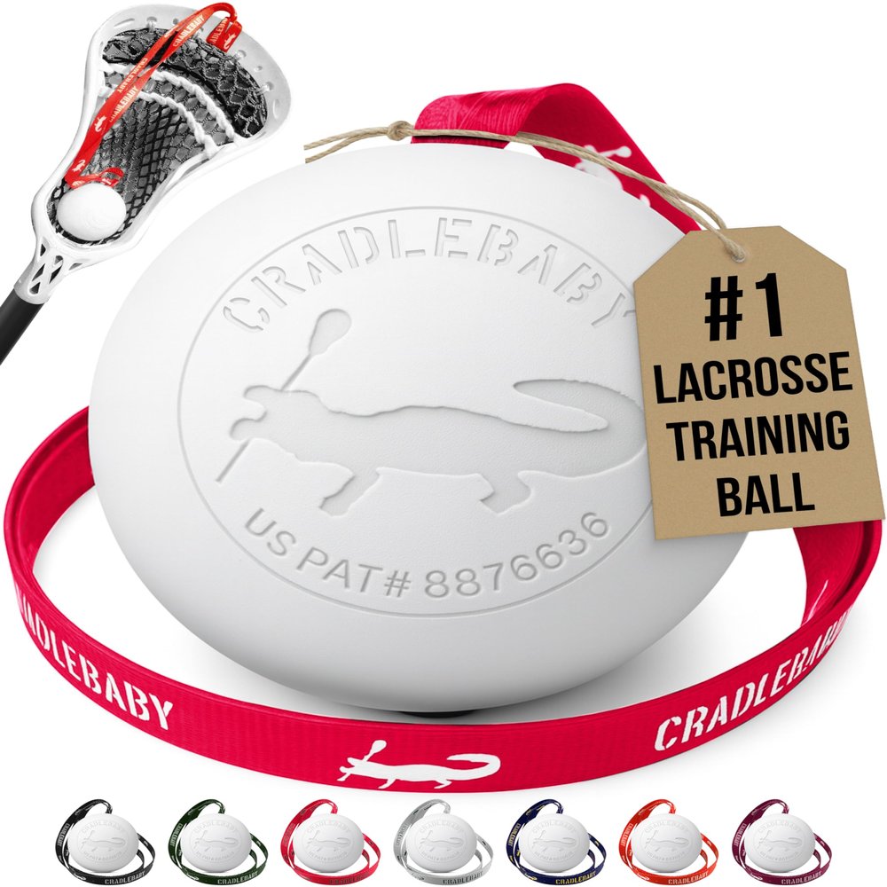 Cradlebaby Lacrosse Training Ball: Practice Indoor/Outdoor & Get More Repetitions - #1 Piece of Equipment for Boys/Girls to Practice Cradling, dodges, Stick Tricks, & fakes. (Red)