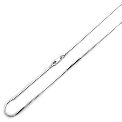 0.7mm Nickel Free Italian Sterling Silver Chain Bracelet/Necklaces Square Snake 020 Gauge Chain (Available Length 7"~30") - 20"