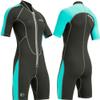 Cressi Lido 2 mm Lady Short Sleeves Short Wetsuits, Black/Aquamarine, XS view 1