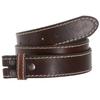 1 1/2" (38 mm) Snap On Stitching-Edged Genuine Leather Belt Strap Size: L 36-38 Color: Brown view 1