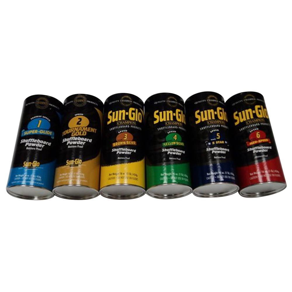 Sun-Glo Ultimate Variety Shuffleboard Powder Wax 6 Pack