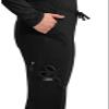 Scrubs for Women Workwear Core Stretch, Drawstring Cargo Scrub Pants 4044T, L Tall, Black view 2