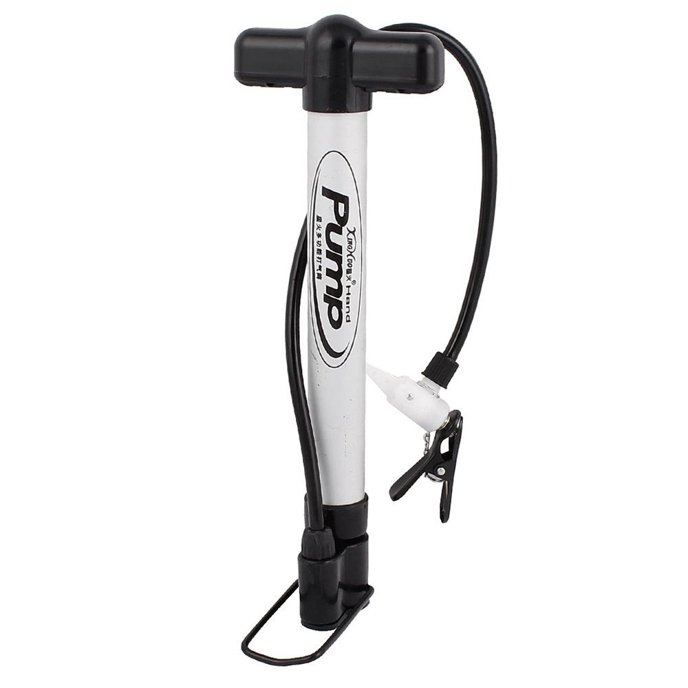 uxcell Portable Air Gas Pump for Bike Ball Silver Tone Black