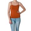 Active Basic Women's Shelf Bra Adjustable Spaghetti Strap Tank, Cinnamon/Brown, Small view 1