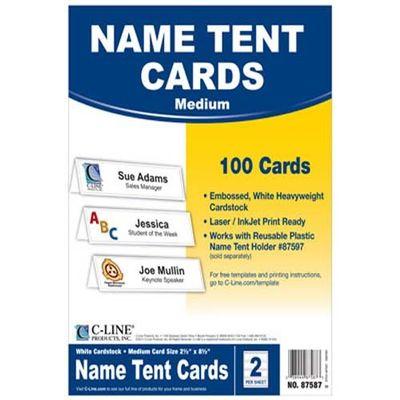 C-Line Medium Name Tent with Holder 87587