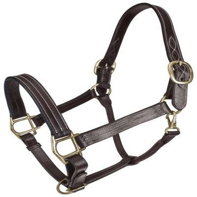 Gatsby Classic Triple Stitch Leather Halter Horse