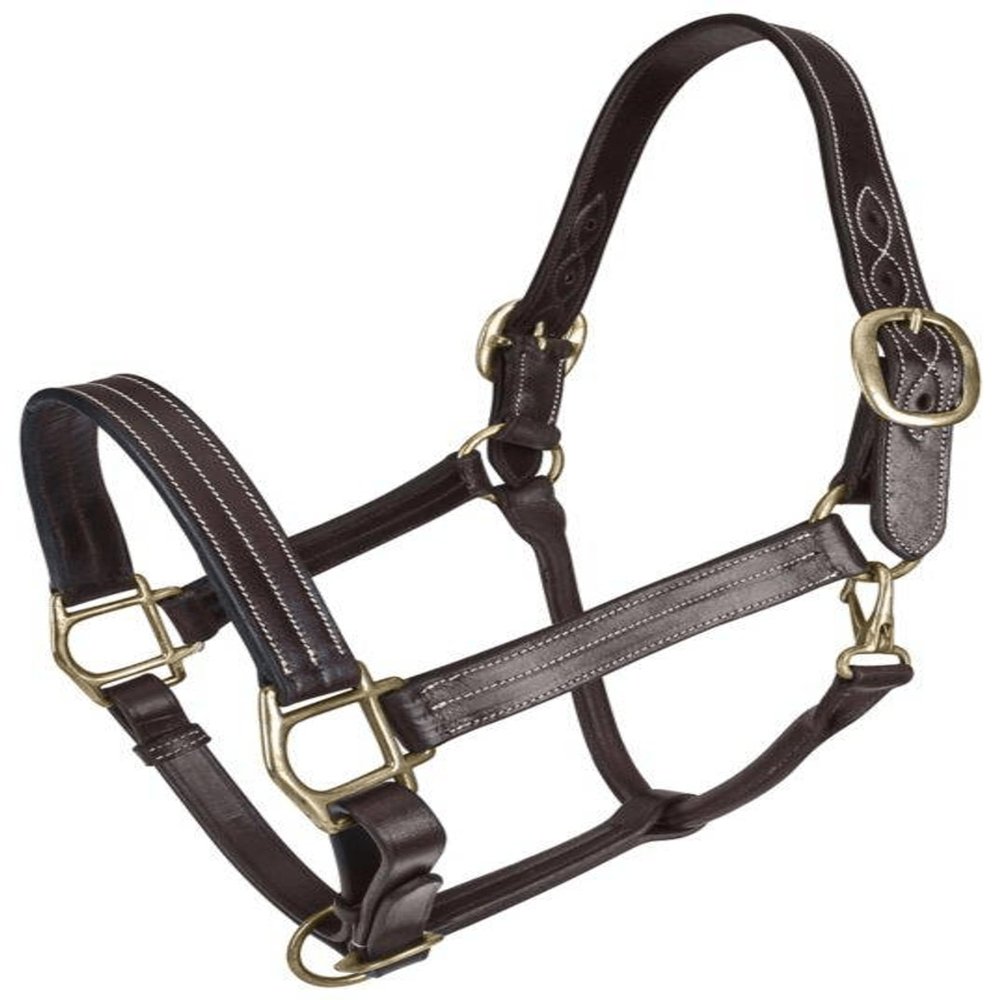 Gatsby Classic Triple Stitch Leather Halter Horse
