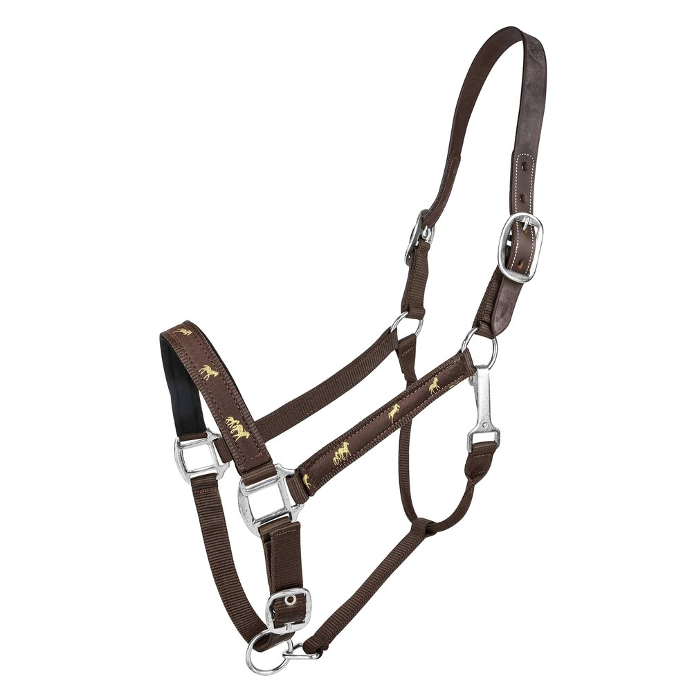 Gatsby Nylon Breakaway Halter Overlay Cob Brown
