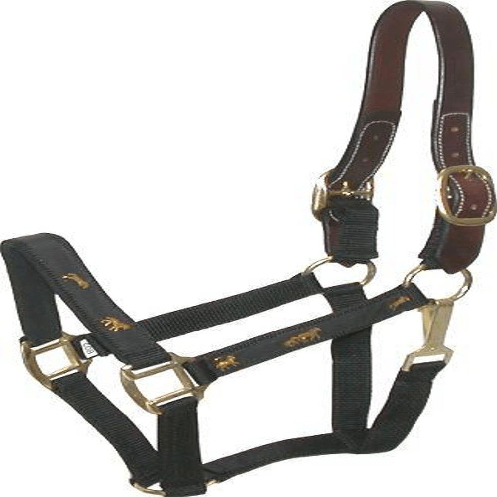 Gatsby Nylon Breakaway Halter Overlay Horse Black