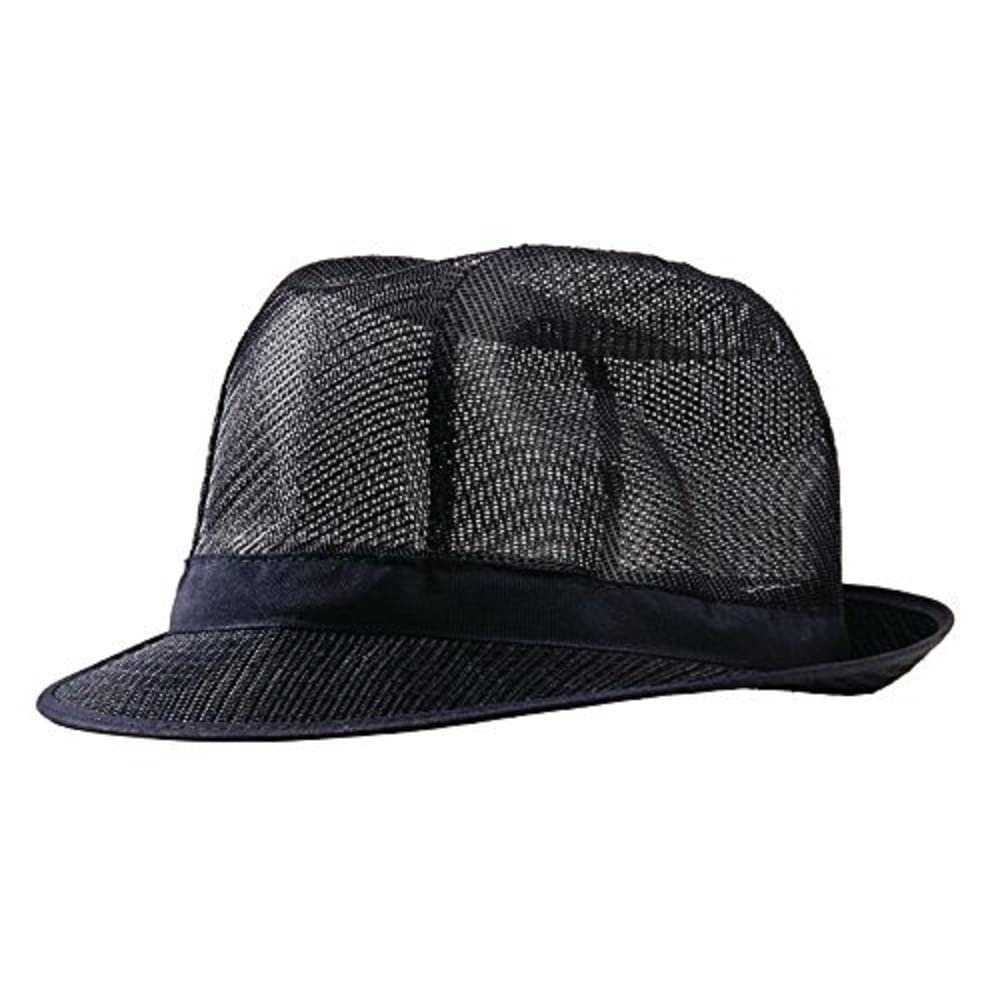 Navy Blue Trilby Hat Size: Medium (21.25"). 100% lightweight polyester net.