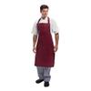 Bib Apron Burgundy Polycotton. 28(W)" x 38(L)" view 1