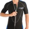 Cressi Lido 2 mm Man Short Sleeves Short Wetsuits, Black/Blue, XL view 3