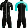 Cressi Lido 2 mm Lady Short Sleeves Short Wetsuits, Black/Aquamarine, M view 2