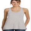 Bella 8800 Ladies Flowy Racerback Tank Athletic Heather Small view 1