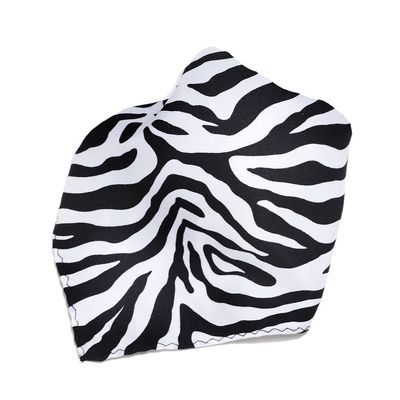 Vesuvio Napoli White Zebra Design Hankerchief Pocket Square Hanky Men's Handkerchiefs