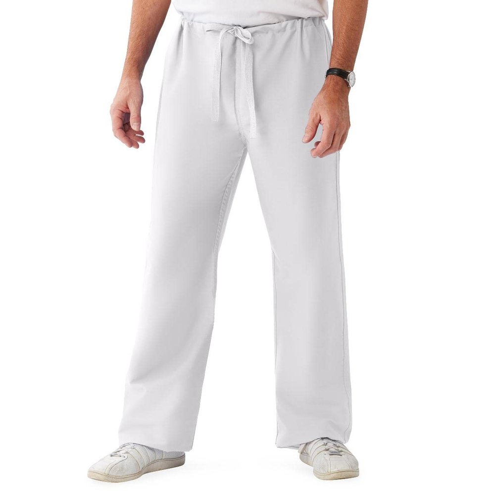 Medline ComfortEase Reversible Drawstring Scrub Pant, MDL-cm, XX-Large, White