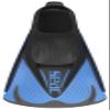 Seac Speed-S, Short Swimming fins for Training in The Pool and Open Water Made in Italy, Blue, 12/13 US view 2
