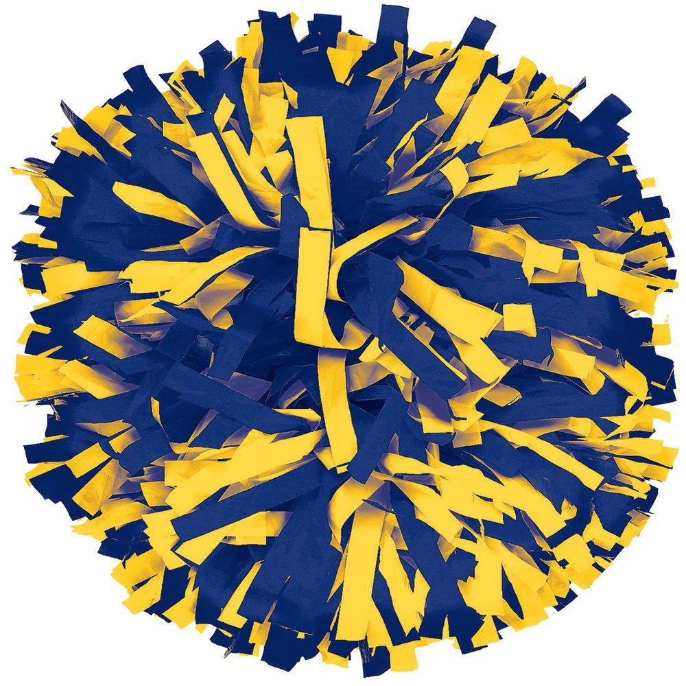 chass 2 Color Plastic Instock Cheerleading Pom Navy/Gold