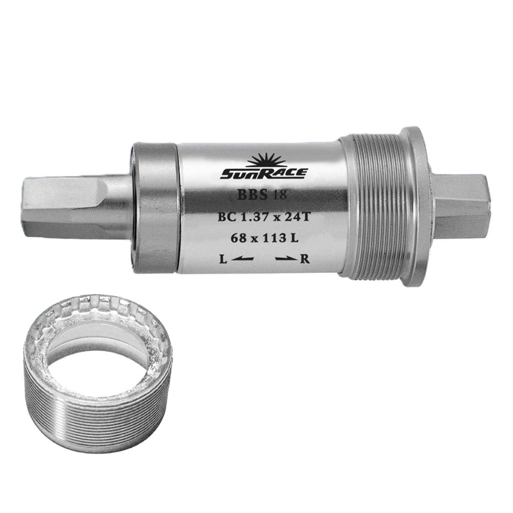 SunRace Unisex's BBS18 Bottom Bracket, Silver, 111mm
