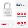 ABUS Titalium 64TI/30 Padlock - Set of 2 Keyed Alike - Cellar Lock with Special Aluminium Lock Body - Hardened Steel Shackle - ABUS Security Level 4 view 2
