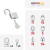 ABUS Titalium 64TI/30 Padlock - Set of 2 Keyed Alike - Cellar Lock with Special Aluminium Lock Body - Hardened Steel Shackle - ABUS Security Level 4 view 4