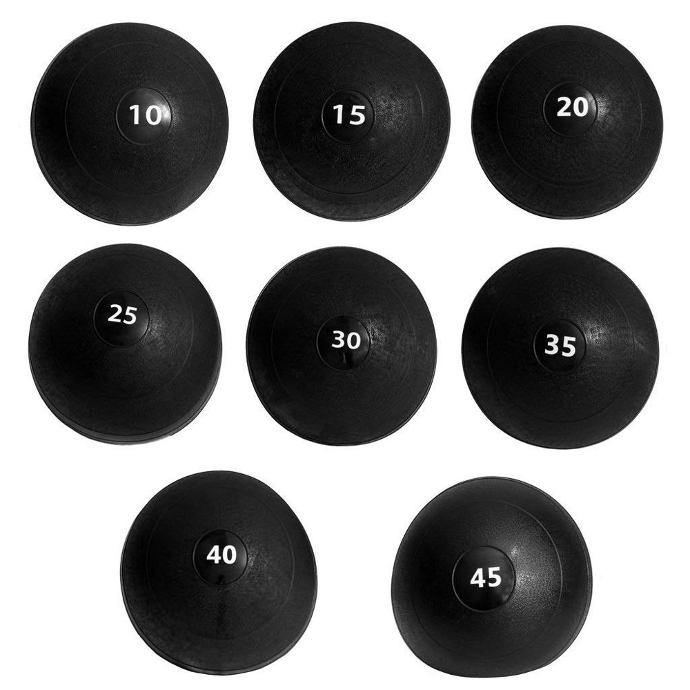 Ader Slam Ball Black Set- 10, 15, 20, 25, 30, 35, 40, 45 Lbs (8 Pcs Total)