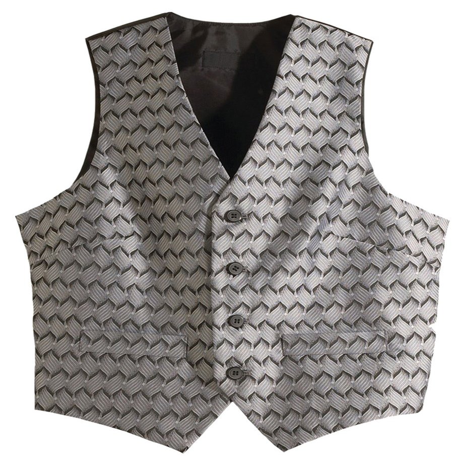 Edwards Garment - Men'S Swirl Brocade Vest - 4391 - SILVER - XL R