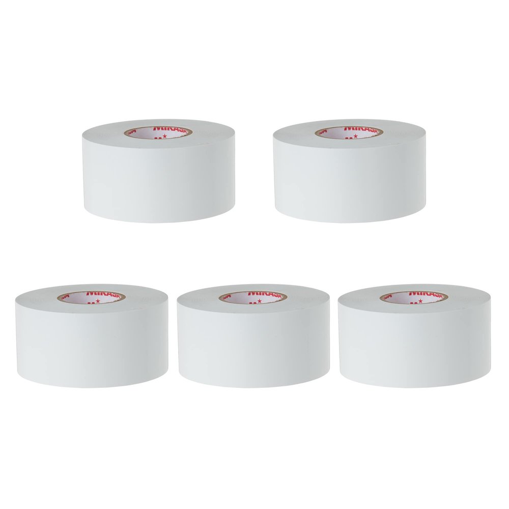 MIKASA LTV-4025 W Line Tape, White, Vinyl (Stretchable Type), Width 1.6 inches (40 mm) x 9.8 ft (25 m) x 5 Rolls, Pack of 5