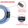 MASTER LOCK Bike Lock Cable [Combination] [1,2 m Coiling Cable] [Outdoor] [Random Color] 8143EURDPROCOL - Ideal for Bike, Electric Bike, Skateboards, Strollers, Lawnmowers and other Outdoor Equipments view 2
