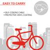 MASTER LOCK Bike Lock Cable [Combination] [1,2 m Coiling Cable] [Outdoor] [Random Color] 8143EURDPROCOL - Ideal for Bike, Electric Bike, Skateboards, Strollers, Lawnmowers and other Outdoor Equipments view 3