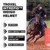 Troxel Intrepid Saddle Horse Riding Helmet, Low-Profile Adjustable Design, Safety Horseback Riding Gear, Large (7-1/4 - 7-3/8), Indigo view 2