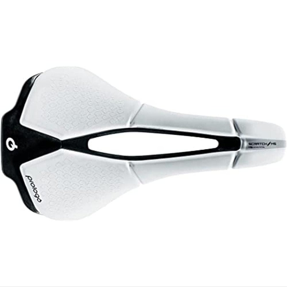Prologo Scratch M5 Pas-Nack Unisex Adult Bike Saddle, White Black, 140