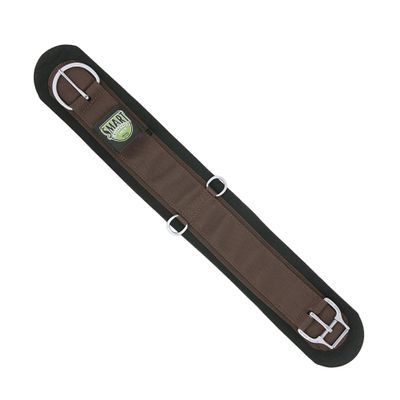Weaver Equine Straight Smart Horse Cinch, Anti-Slip Felt Lined Saddle Cinch Girth with Smart Cinch Buckle, Western Horse Riding Supplies, Black