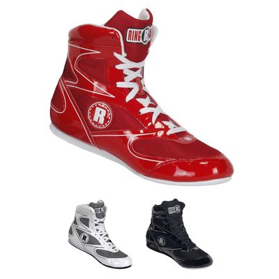 Ringside Diablo Boxing Shoes, Low-Top Ankle Shoes for Men and Women, Shoes in Synthetic Leather Finish, Ideal for Boxing, Wrestling and More, Red, Size 10