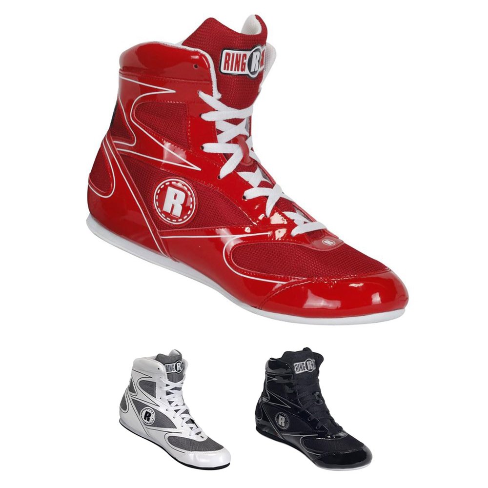 Ringside Diablo Boxing Shoes, Low-Top Ankle Shoes for Men and Women, Shoes in Synthetic Leather Finish, Ideal for Boxing, Wrestling and More, Red, Size 11