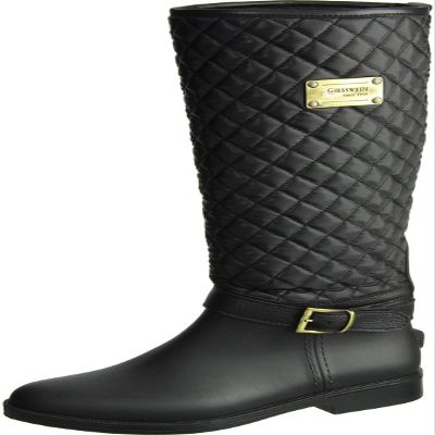 GIESSWEIN Zirndorf Boots Women Black Wellington Boots Shoes, Black Schwarz, 7.5 UK
