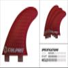 Culprit Surf Honeycomb RTM FCS M3 Style Thruster Surfboard Fins - Red - C2 view 2