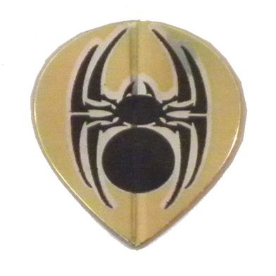 25 Sets #3633 AmeriThon Gold/Black Metallic Tribal Spider Dart Flights
