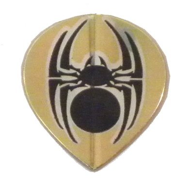25 Sets #3633 AmeriThon Gold/Black Metallic Tribal Spider Dart Flights