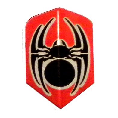 25 Sets #3640 AmeriThon Red/Black Metallic Tribal Spider Dart Flights