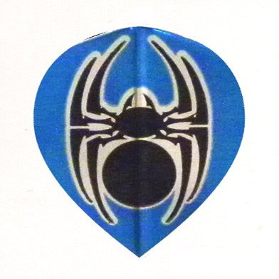 25 Sets #3645 AmeriThon Blue/Black Metallic Tribal Spider Dart Flights
