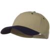 2 Tone Brushed Bull Denim Mid Profile Cap - Navy Khaki OSFM view 1